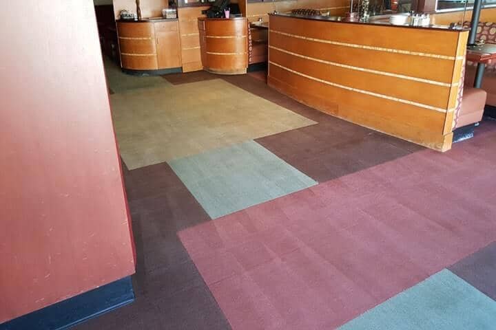 Floor maintenance cleaning in a commercial space