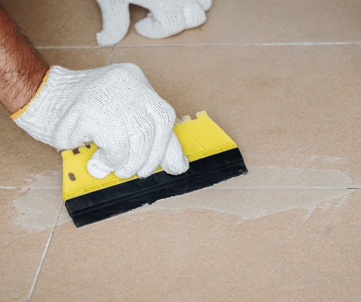 Regrouting shower or floor tile by hand
